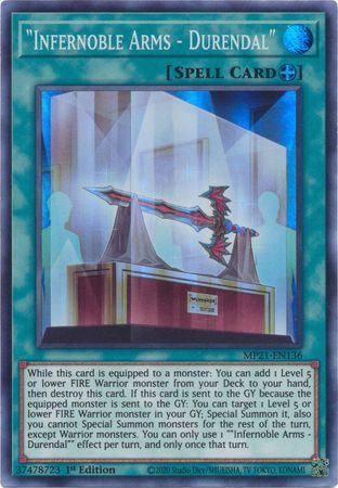 Infernoble Arms Durendal MP21 EN136 Super Rare 1st Edition 2021 Mega Tin Ancient Battles 1st Edition Singles Infernoble Arms Durendal MP21 EN136 Super Rare 1st Edition 2021 Mega Tin Ancient Battles 1st Edition Singles