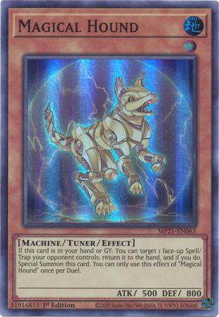 Magical Hound MP21 EN063 Super Rare 1st Edition 2021 Mega Tin Ancient Battles 1st Edition Singles Magical Hound MP21 EN063 Super Rare 1st Edition 2021 Mega Tin Ancient Battles 1st Edition Singles