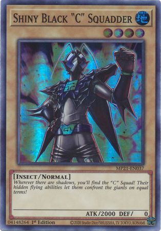 Shiny Black C Squadder MP21 EN037 Super Rare 1st Edition 2021 Mega Tin Ancient Battles 1st Edition Singles Shiny Black C Squadder MP21 EN037 Super Rare 1st Edition 2021 Mega Tin Ancient Battles 1st Edition Singles