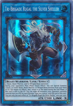 Tri Brigade Rugal the Silver Sheller MP21 EN197 Super Rare 1st Edition Tri Brigade Rugal the Silver Sheller MP21 EN197 Super Rare 1st Edition
