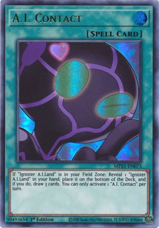 A I Contact MP21 EN073 Ultra Rare 1st Edition 2021 Mega Tin Ancient Battles 1st Edition Singles A I Contact MP21 EN073 Ultra Rare 1st Edition 2021 Mega Tin Ancient Battles 1st Edition Singles
