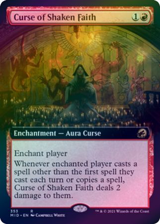 Curse of Shaken Faith 353 Extended Art Foil Curse of Shaken Faith 353 Extended Art Foil