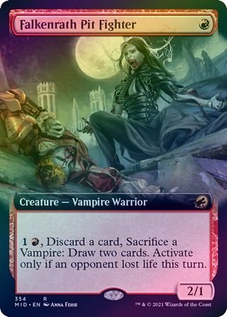 Falkenrath Pit Fighter 354 Extended Art Foil Innistrad Midnight Hunt Collector Booster Foil Singles Falkenrath Pit Fighter 354 Extended Art Foil Innistrad Midnight Hunt Collector Booster Foil Singles