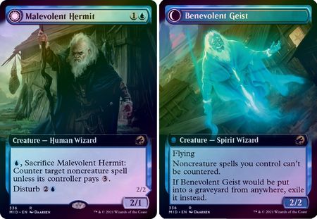 Malevolent Hermit Benevolent Geist 336 Extended Art Foil Innistrad Midnight Hunt Collector Booster Foil Singles Malevolent Hermit Benevolent Geist 336 Extended Art Foil Innistrad Midnight Hunt Collector Booster Foil Singles