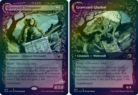 Graveyard Trespasser Graveyard Glutton 290 Showcase Equinox Foil Innistrad Midnight Hunt Collector Booster Foil Singles Graveyard Trespasser Graveyard Glutton 290 Showcase Equinox Foil Innistrad Midnight Hunt Collector Booster Foil Singles