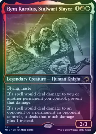 Rem Karolus Stalwart Slayer 322 Showcase Eternal Night Foil Rem Karolus Stalwart Slayer 322 Showcase Eternal Night Foil