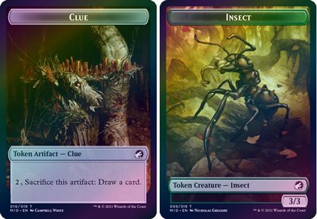 Clue 016 Insect 009 Foil Token Innistrad Midnight Hunt Foil Singles Clue 016 Insect 009 Foil Token Innistrad Midnight Hunt Foil Singles