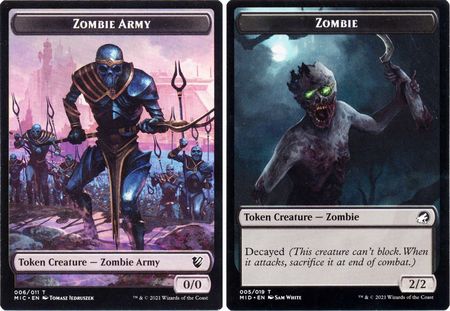 Zombie Army 006 Zombie 005 MIC Token Innistrad Midnight Hunt Commander Singles Zombie Army 006 Zombie 005 MIC Token Innistrad Midnight Hunt Commander Singles