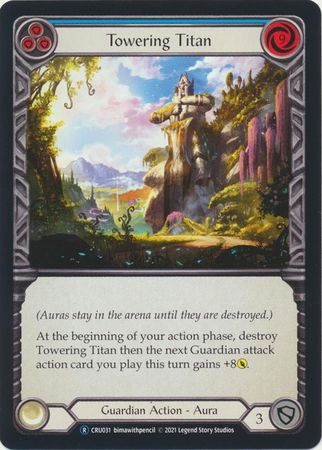 Towering Titan Blue CRU031 Rare Unlimited Towering Titan Blue CRU031 Rare Unlimited