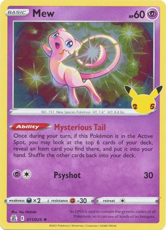  Pokémon Celebrations Pikachu, 25th Anniversary Full Art Rare  Holo + Surprise Card! : Toys & Games