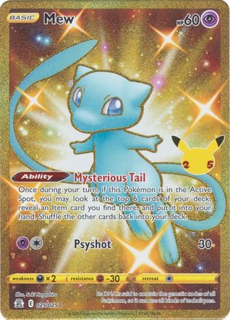 2021 Pokemon Celebrations 25th Anniversary Pick Your Card Complete Set Gold Mew!