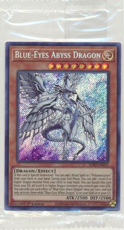 NM Yu-Gi-Oh Secret Rare Blue-Eyes Abyss Dragon 1st Edition LDS2-EN015 
