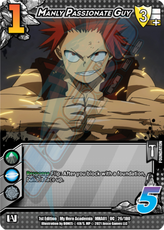Manly Passionate Guy MHA01 26 180 UC Uncommon 1st Edition My Hero Academia Singles Manly Passionate Guy MHA01 26 180 UC Uncommon 1st Edition My Hero Academia Singles