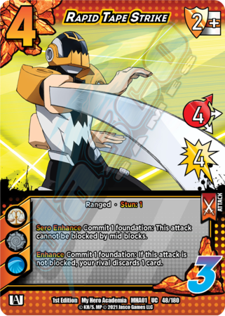 Rapid Tape Strike MHA01 48 180 UC Uncommon 1st Edition My Hero Academia Singles Rapid Tape Strike MHA01 48 180 UC Uncommon 1st Edition My Hero Academia Singles