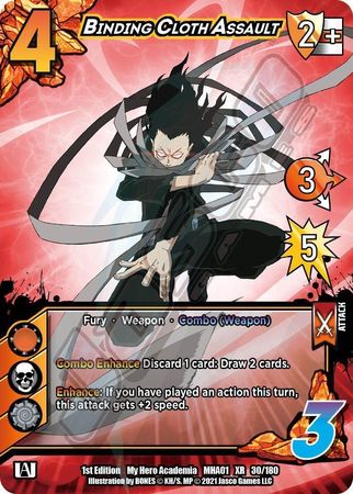 Binding Cloth Assault MHA01 30 180 XR Extra Rare 1st Edition My Hero Academia Extra Rare Singles Binding Cloth Assault MHA01 30 180 XR Extra Rare 1st Edition My Hero Academia Extra Rare Singles