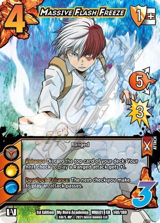 Massive Flash Freeze MHA01 140 180 XR Extra Rare 1st Edition Massive Flash Freeze MHA01 140 180 XR Extra Rare 1st Edition