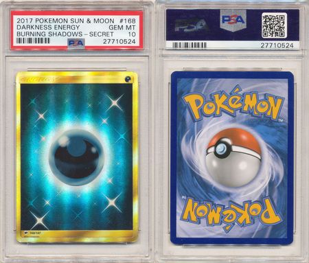 Darkness Energy 168 147 PSA GEM MT 10 Secret Rare Burning Shadows 0524 Sun Moon Burning Shadows Singles Darkness Energy 168 147 PSA GEM MT 10 Secret Rare Burning Shadows 0524 Sun Moon Burning Shadows Singles