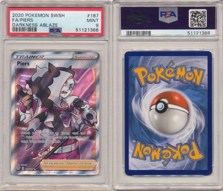 Piers 187 189 PSA 9 Mint Full Art Ultra Rare Darkness Ablaze 1366 Sword Shield Darkness Ablaze Singles Piers 187 189 PSA 9 Mint Full Art Ultra Rare Darkness Ablaze 1366 Sword Shield Darkness Ablaze Singles