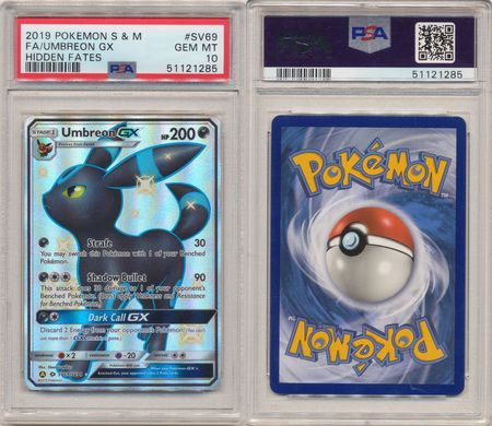 Umbreon GX SV69 SV94 PSA 10 GEM MT Shiny Ultra Rare Hidden Fates 1285 PSA Graded Pokemon Cards Umbreon GX SV69 SV94 PSA 10 GEM MT Shiny Ultra Rare Hidden Fates 1285 PSA Graded Pokemon Cards