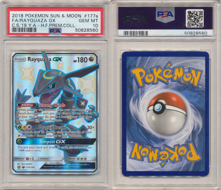 2018 Pokemon Rayquaza GX 177a/168 Shiny Promo PSA 9 MINT