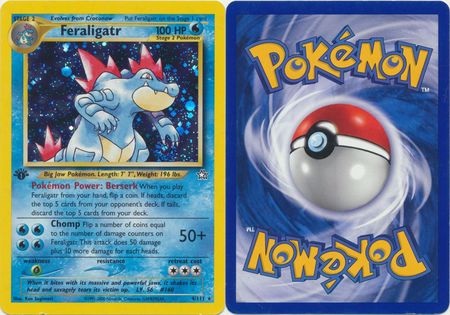 Feraligatr - 4/111 - Holo 1st authentic Edition Neo Genesis 1st Edition Singles