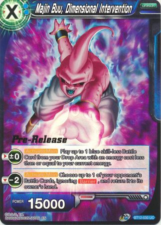 Majin Buu Dimensional Intervention BT12 030 Foil Pre Release Promo Dragon Ball Super Pre Release Promos Majin Buu Dimensional Intervention BT12 030 Foil Pre Release Promo Dragon Ball Super Pre Release Promos