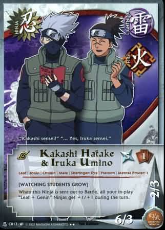 Kakashi Hatake Iruka Umino N C012 Rare Kakashi Hatake Iruka Umino N C012 Rare
