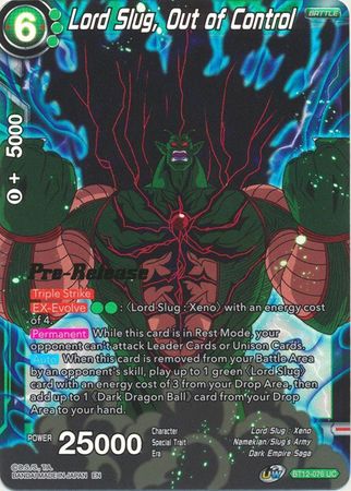 Lord Slug Out of Control BT12 076 Foil Pre Release Promo Lord Slug Out of Control BT12 076 Foil Pre Release Promo