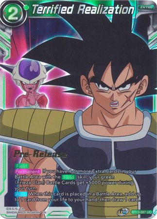 Terrified Realization BT13 087 Foil Pre Release Promo Dragon Ball Super Pre Release Promos Terrified Realization BT13 087 Foil Pre Release Promo Dragon Ball Super Pre Release Promos