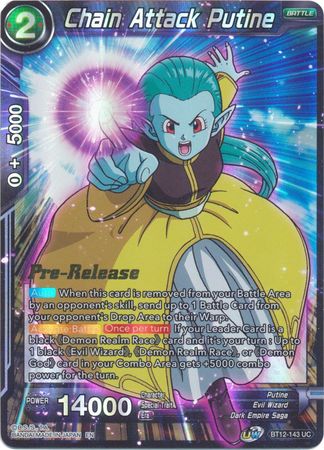 Chain Attack Putine BT12 143 Foil Pre Release Promo Chain Attack Putine BT12 143 Foil Pre Release Promo