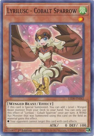 Lyrilusc Cobalt Sparrow LED8 EN042 Common 1st Edition Legendary Duelists Synchro Storm 1st Edition Singles Lyrilusc Cobalt Sparrow LED8 EN042 Common 1st Edition Legendary Duelists Synchro Storm 1st Edition Singles