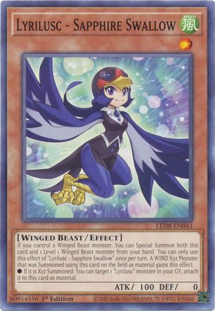 Lyrilusc Sapphire Swallow LED8 EN043 Common 1st Edition Lyrilusc Sapphire Swallow LED8 EN043 Common 1st Edition