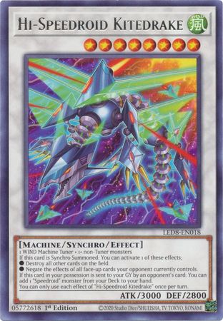 Hi Speedroid Kitedrake LED8 EN018 Rare 1st Edition Legendary Duelists Synchro Storm 1st Edition Singles Hi Speedroid Kitedrake LED8 EN018 Rare 1st Edition Legendary Duelists Synchro Storm 1st Edition Singles