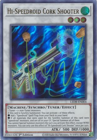 Hi Speedroid Cork Shooter LED8 EN004 Ultra Rare 1st Edition Hi Speedroid Cork Shooter LED8 EN004 Ultra Rare 1st Edition