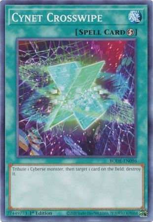 Cynet Crosswipe BODE EN096 Common 1st Edition Burst of Destiny 1st Edition Singles Cynet Crosswipe BODE EN096 Common 1st Edition Burst of Destiny 1st Edition Singles