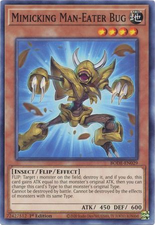 Mimicking Man Eater Bug BODE EN029 Common 1st Edition Burst of Destiny 1st Edition Singles Mimicking Man Eater Bug BODE EN029 Common 1st Edition Burst of Destiny 1st Edition Singles