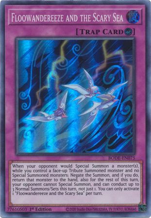 Floowandereeze and the Scary Sea BODE EN075 Super Rare 1st Edition Burst of Destiny 1st Edition Singles Floowandereeze and the Scary Sea BODE EN075 Super Rare 1st Edition Burst of Destiny 1st Edition Singles
