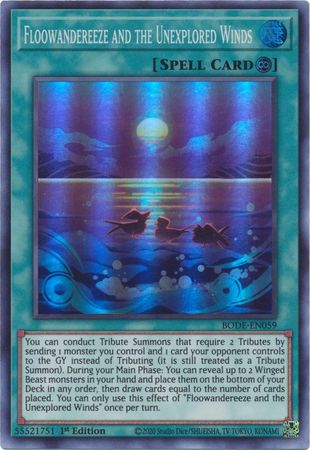 Floowandereeze and the Unexplored Winds BODE EN059 Super Rare 1st Edition Floowandereeze and the Unexplored Winds BODE EN059 Super Rare 1st Edition