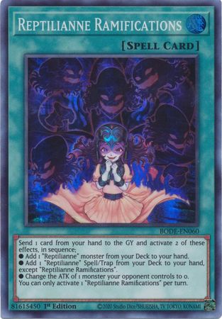 Reptilianne Ramifications BODE EN060 Super Rare 1st Edition Burst of Destiny 1st Edition Singles Reptilianne Ramifications BODE EN060 Super Rare 1st Edition Burst of Destiny 1st Edition Singles