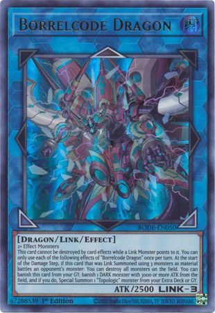 Card YuGiOh ULTRA RARE "Borrelend Dragon" MINT 