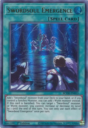 Swordsoul Emergence BODE EN053 Ultra Rare 1st Edition Swordsoul Emergence BODE EN053 Ultra Rare 1st Edition