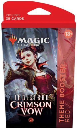 Innistrad Crimson Vow Red Theme Booster Pack MTG Magic The Gathering Sealed Product Innistrad Crimson Vow Red Theme Booster Pack MTG Magic The Gathering Sealed Product
