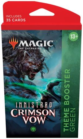 Innistrad Crimson Vow Green Theme Booster Pack MTG Magic The Gathering Sealed Product Innistrad Crimson Vow Green Theme Booster Pack MTG Magic The Gathering Sealed Product