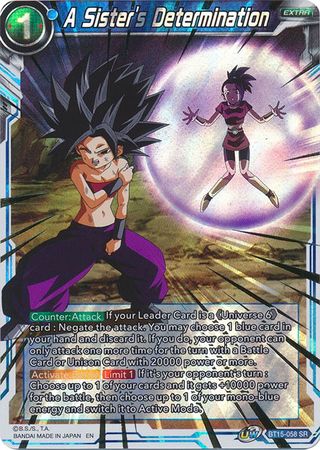 A Sister s Determination BT15 058 Super Rare UW Series 6 Saiyan Showdown Singles A Sister s Determination BT15 058 Super Rare UW Series 6 Saiyan Showdown Singles