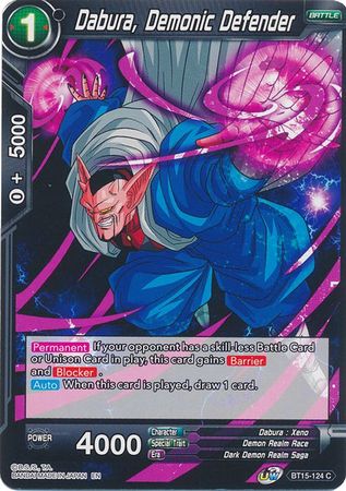 Dabura Demonic Defender BT15 124 Common UW Series 6 Saiyan Showdown Singles Dabura Demonic Defender BT15 124 Common UW Series 6 Saiyan Showdown Singles