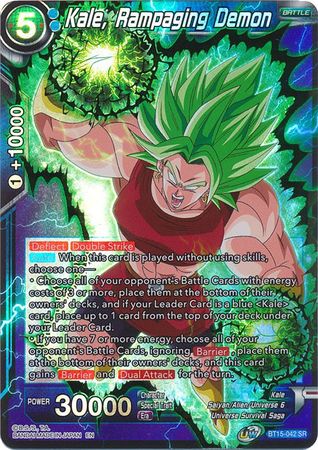Kale Rampaging Demon BT15 042 Super Rare UW Series 6 Saiyan Showdown Singles Kale Rampaging Demon BT15 042 Super Rare UW Series 6 Saiyan Showdown Singles