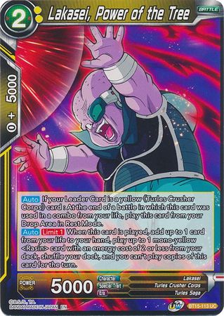 Lakasei Power of the Tree BT15 113 Uncommon UW Series 6 Saiyan Showdown Singles Lakasei Power of the Tree BT15 113 Uncommon UW Series 6 Saiyan Showdown Singles