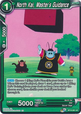 North Kai Master s Guidance BT15 081 Uncommon UW Series 6 Saiyan Showdown Singles North Kai Master s Guidance BT15 081 Uncommon UW Series 6 Saiyan Showdown Singles