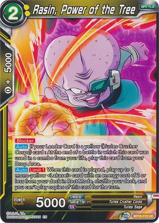 Rasin Power of the Tree BT15 112 Uncommon UW Series 6 Saiyan Showdown Singles Rasin Power of the Tree BT15 112 Uncommon UW Series 6 Saiyan Showdown Singles