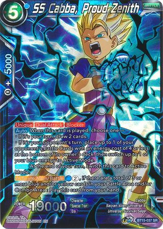 SS Cabba Proud Zenith BT15 037 Super Rare UW Series 6 Saiyan Showdown Singles SS Cabba Proud Zenith BT15 037 Super Rare UW Series 6 Saiyan Showdown Singles